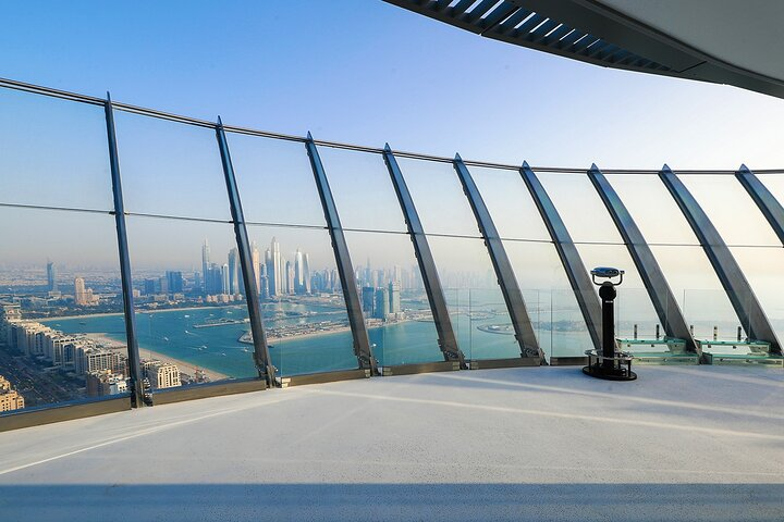 Experience breathtaking views of Dubai’s iconic skyline and coastline from the Palm View Observatory perfectly blending the city's rich history with modern elegance. A must-see for every traveler!